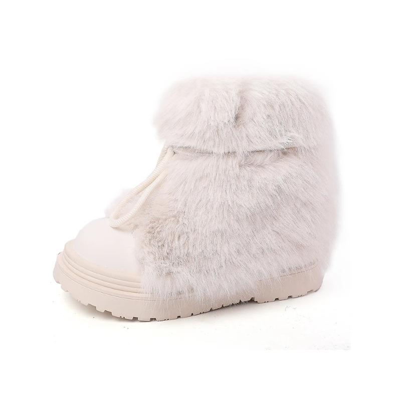 Fashion Women Snow Boots Ankle Fur Boots Winter Anti Slip Snow Boots Women's 2025 Winter New Thick Bottom Short Boots Cotton Shoes