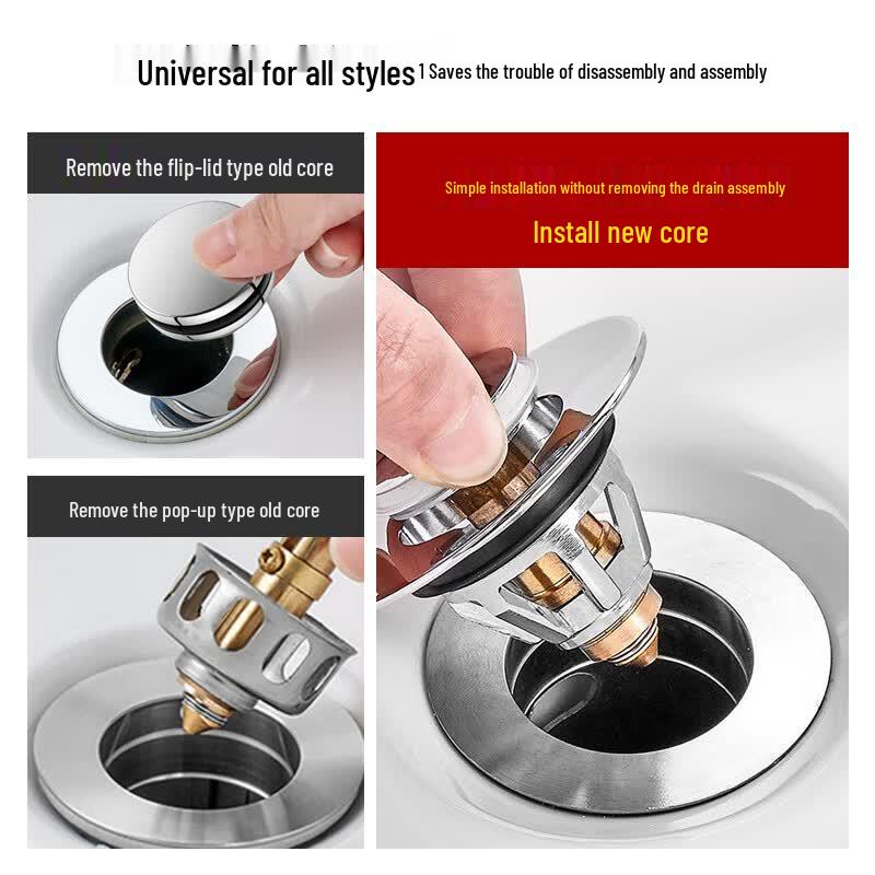 HSPA All-Copper Pop-Up Washbasin Drain Plug