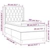 VidaXL Divan Bed with Mattress Cream 80x200 Cm Fabric - Model 3131630
