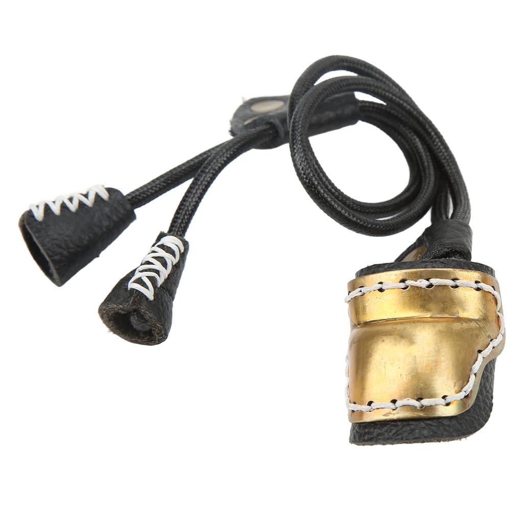 Archery Fingers Guard Protector Brass and Leather Archery Thumb Ring for Traditional Archery Equipment Outdoor