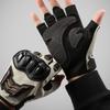 1 Pair Half Finger Motorcycle Gloves Anti-fall Anti-slip Cycling Gloves Wear-resistant Breathable Driving Gloves
