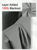 1panel Solid 100% Blackout Curtains with Grommets, Total Privacy Drapes for Bedroom, Living Room, Home Decor