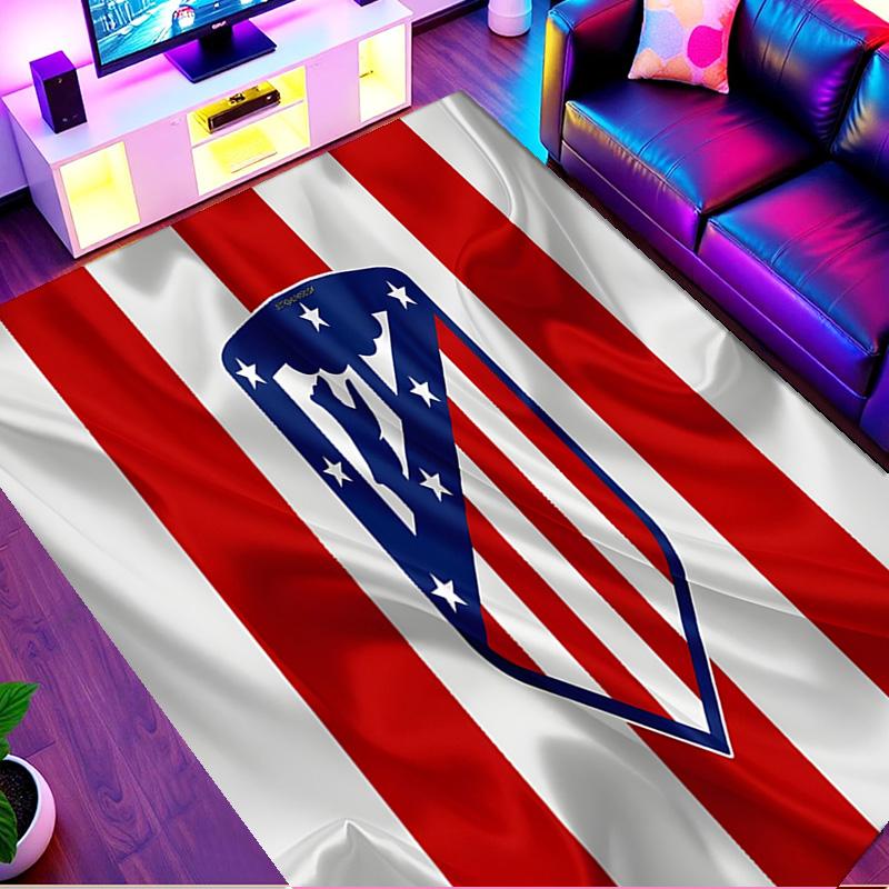 Football Club Print Rug, Washable Floor Carpet, For Entryway Dorm Laundry Room Office Study, Home Decor Birthday Christmas Gift