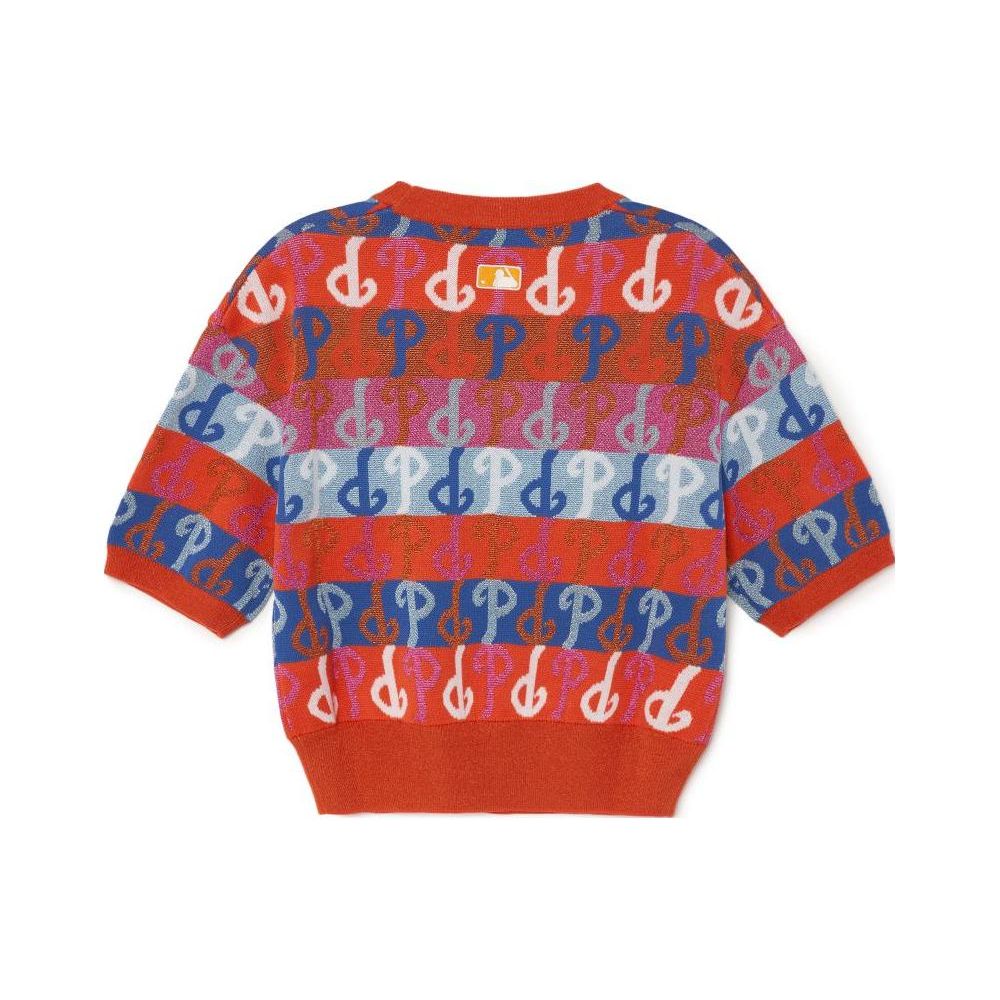 MLB Philadelphia Phillies Color Party Exclusive Logo Casual Fashion Knit Sweater Women sweater Red 3FKPM0131-10ORS