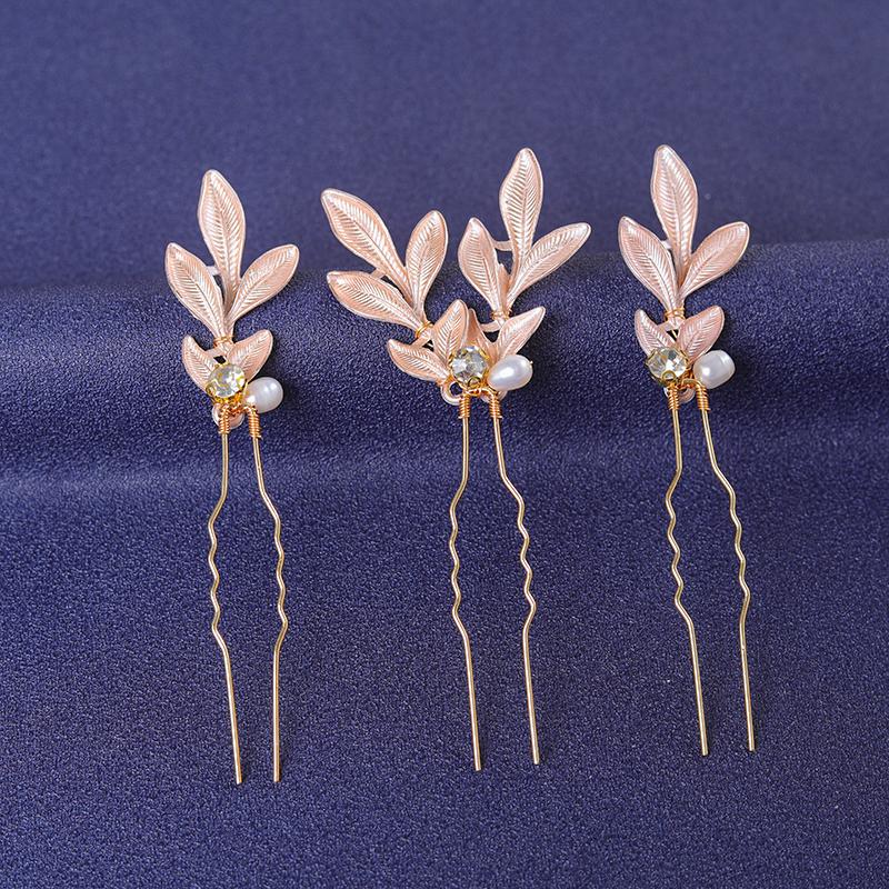 Gold Color Trendy Crystal Hair Pin For Women Party Rhinestone Hair Clip Pin Bridal Wedding Hair Accessories Jewelry Hairpin Gift