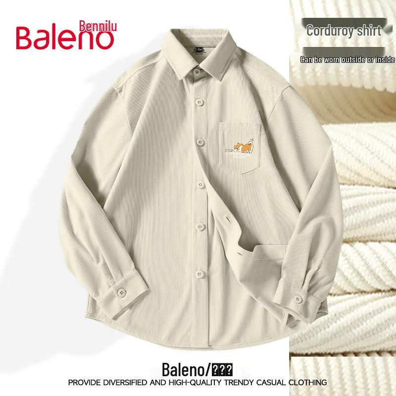 Baleno Men's Corduroy Long Sleeve Shirt
