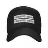 Login Info Cybersecurity Baseball Cap Fishing Caps Unisex Black New In Hat Womens Hats Unisexs