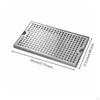 Stainless Steel Draining Tray Rectangular Spill Catcher Metal Pan Board for Prep