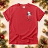 Comfort Colors® Snowman Pocket Christmas Shirt, Cute Holiday T-Shirt, Festive Winter Tee, Funny Christmas Gift
