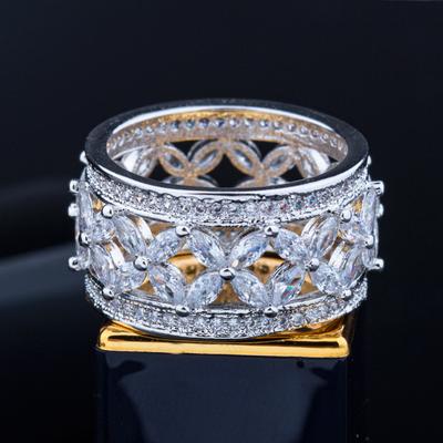 J0105 Anello da Donna Pieno di Zirconi