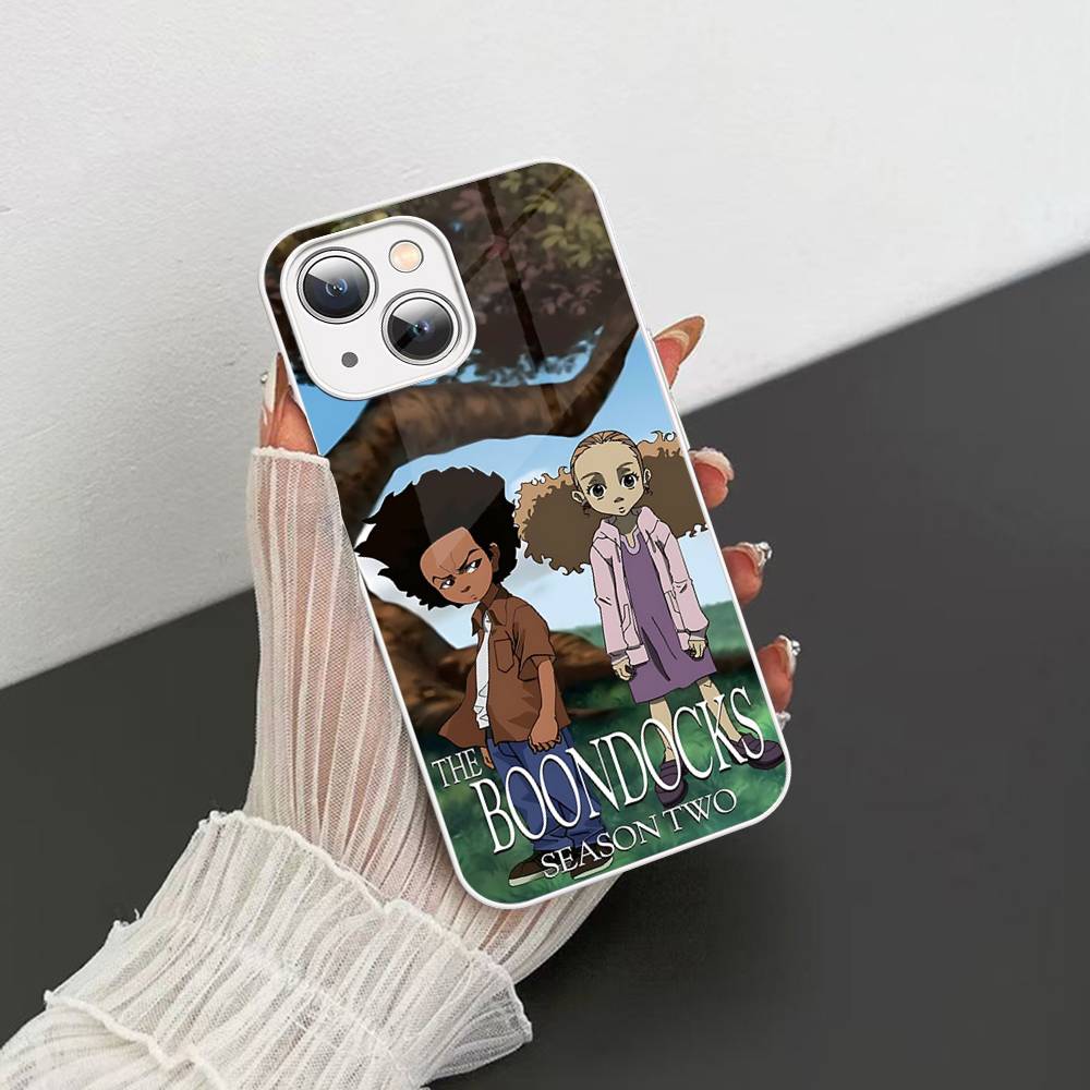 Cartoon The Boondocks Tempered Glass For Iphone 14 13 12 11 Pro Mini XS MAX 14Plus X XS XR Cover