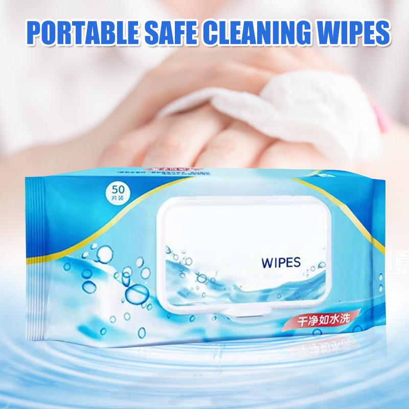 50pcs/Bag Portable Handi-Pack Wipes Sanitary Safety Wet Napkins Hand ...