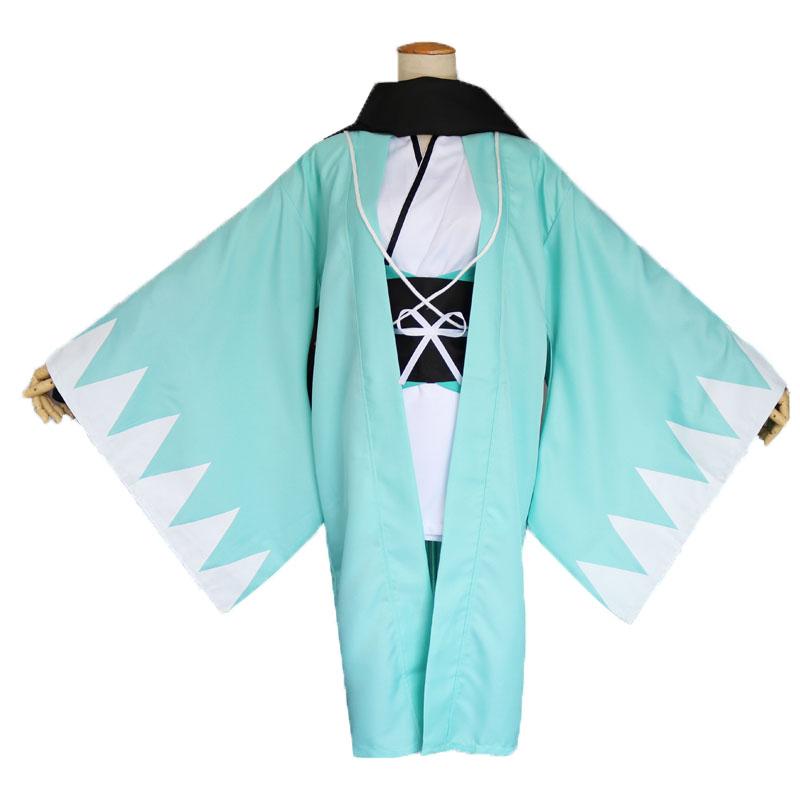 

Grand Fate Anime Order Костюм для косплея Окита Содзи Косплей Зеленое кимоно Плащ Suit,XL