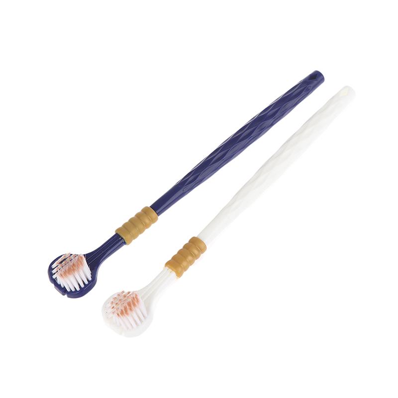 6 Pcs Family Soft Bristled Three Sided Toothbrush - Efficient Cleaning Three Headed Manual Toothbrush