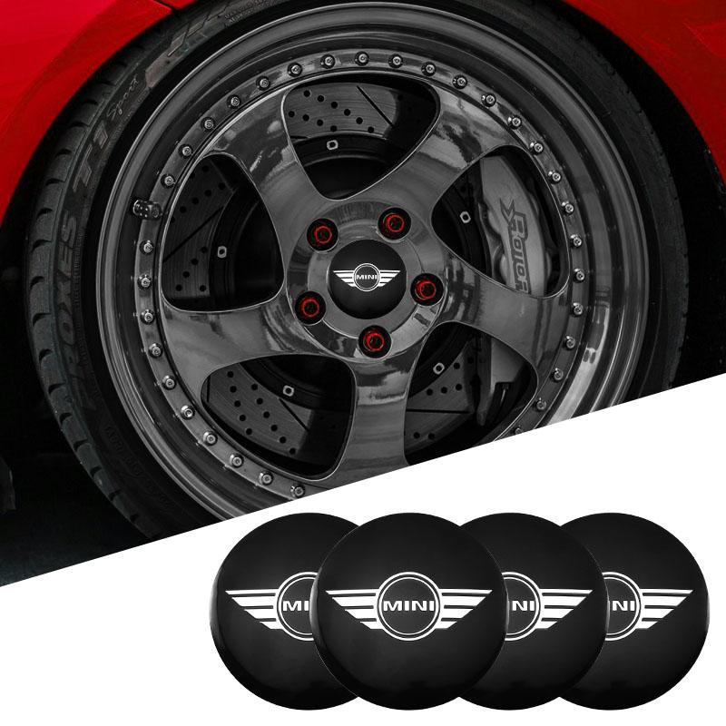 4Pcs 56mm Car Wheel Center Hub Cap Stickers Accessories For MINI Cooper JCW WORKS R55 R56 F55 F56 R57 R58 R59 R60 R61 R50 LL45