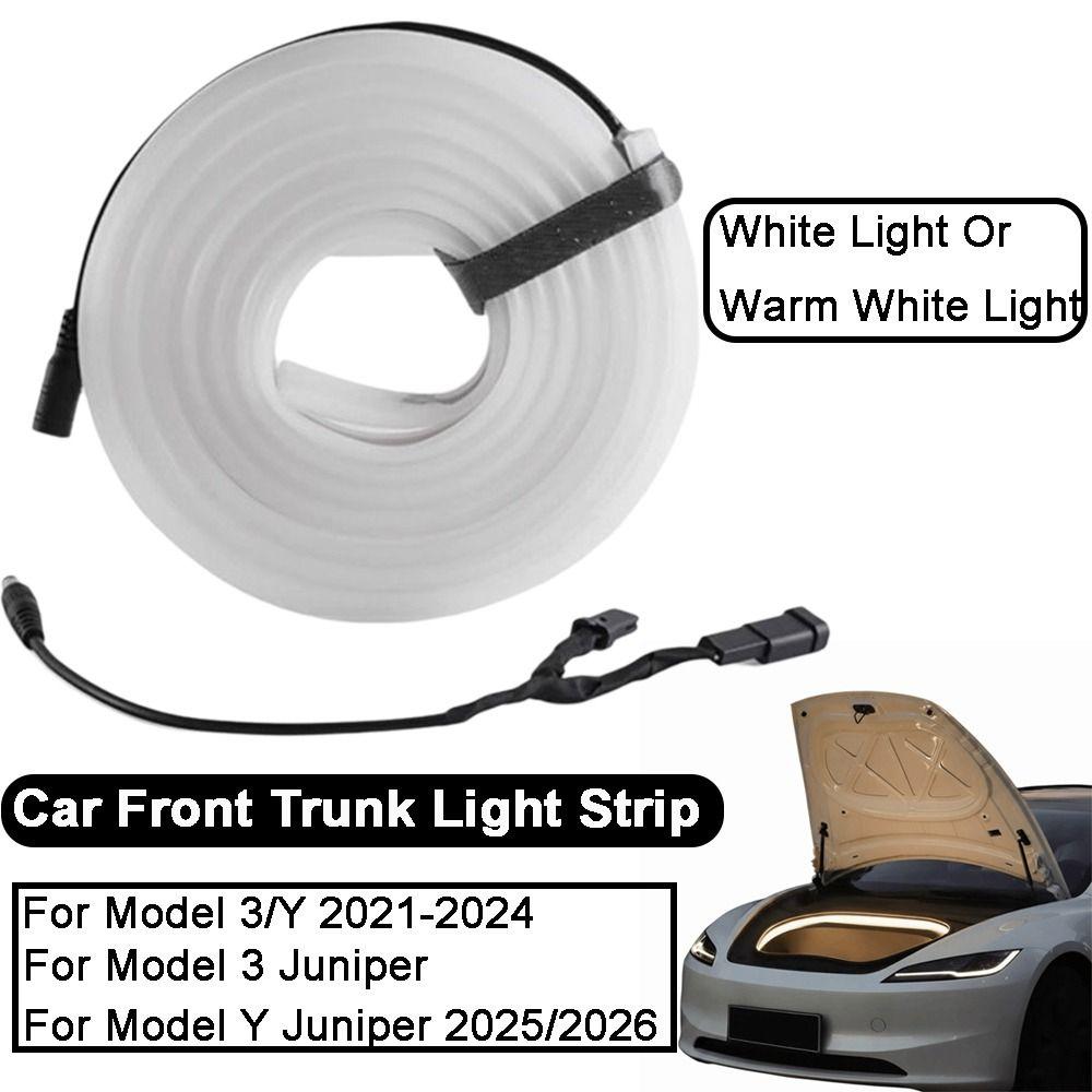 Flexible Silicone Interior Ambient Lighting Strip for Tesla Model 3 Y Juniper 21-26 Front Trunk