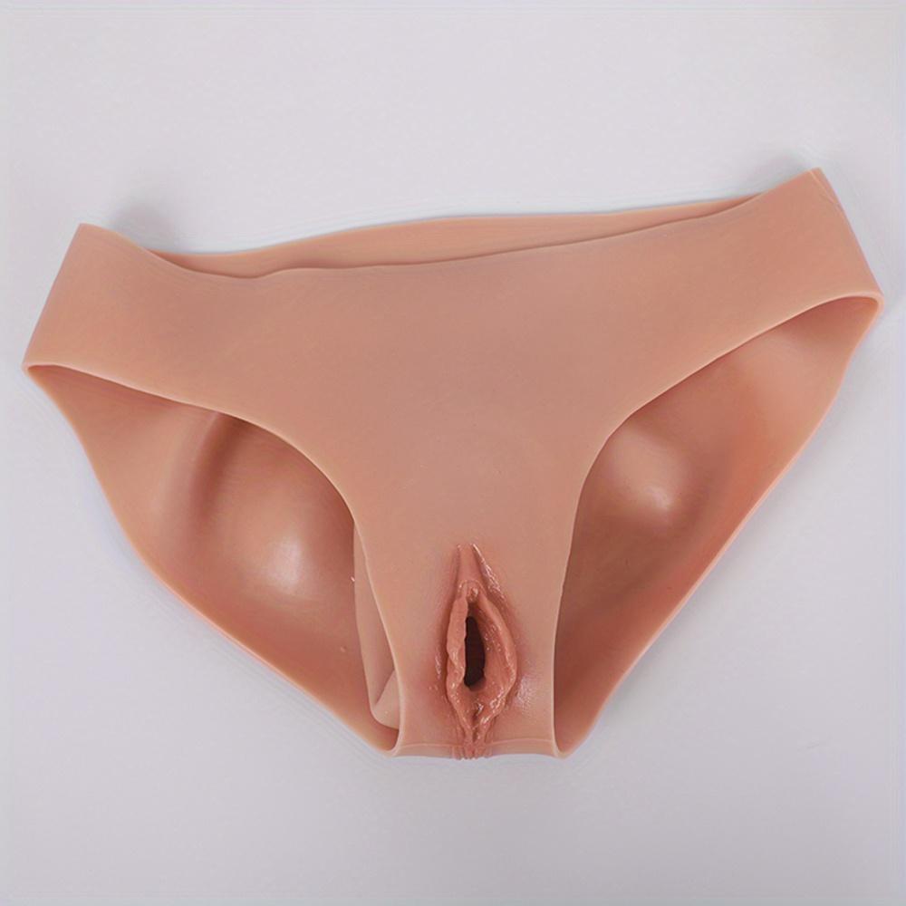 Sexspielzeug 1 stück Silikon Vagina Panty Realistische Gefälschte Vagina Transgender Künstliche Sex Gefälschte Vagina Unterwäsche Für Crossdresser