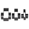 3PCS Crossed Shape Cutting Dies Crossed Shape Hollow Punch Cutter Set for Leather Crafts 69mm 61mm 53mm Height
