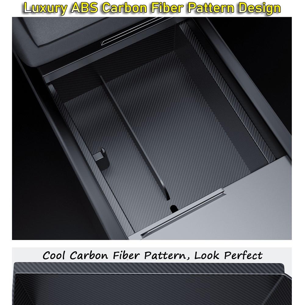 For Tesla New Model Y Juniper Launch 2025 Model 3 Highland Storage Box Organizer Center Console Trays Drawer Armrest Accessories