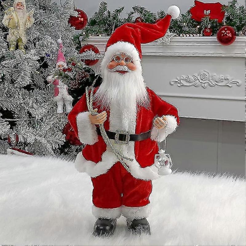 Santa Claus Ornament 30cm Standing Santa Claus Christmas Ornament C...