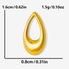 6pcs Simple Geometric Oval Water Droplets Real Gold Plated Stainless Steel Charms For Jewelry Making Supplies DIY Heart Pendant