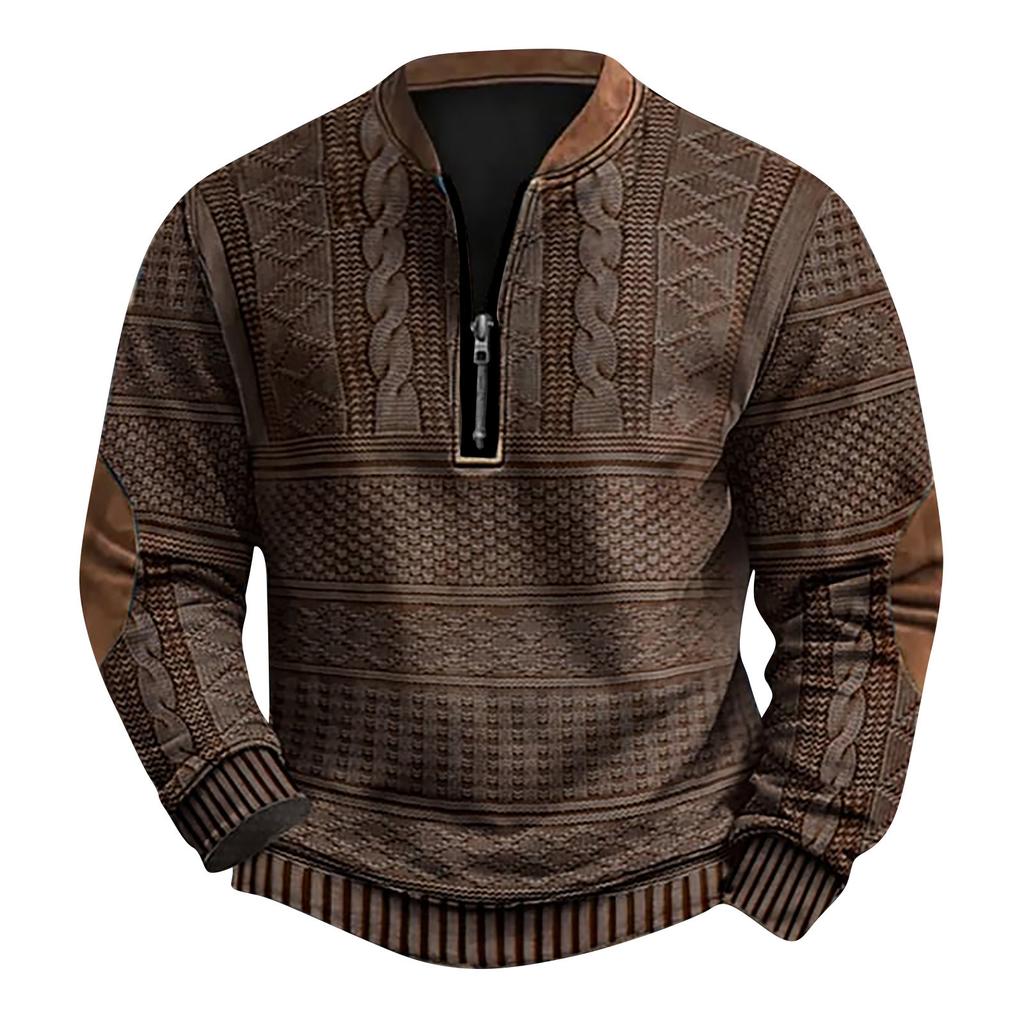 Men's Retro Casual Gradient Printed Sweatshirt