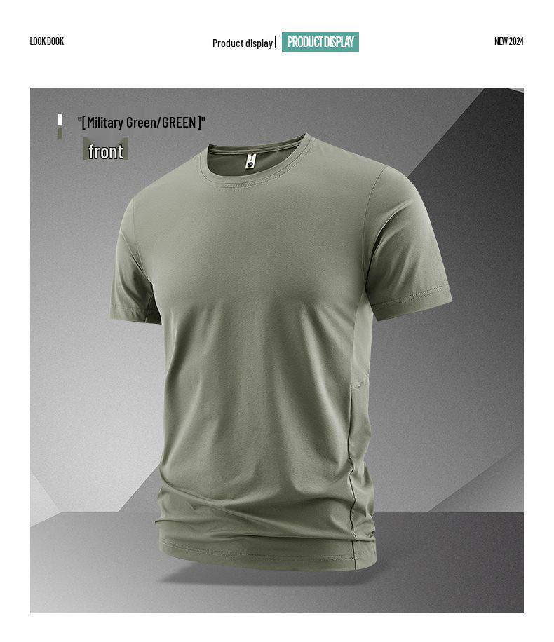 2026 Plus Size Summer Ice Silk Casual T-shirt for Men and Women - Breathable and Loose Fit for Outdoor Leisure