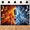 Ice and Fire Fusion Theme Backdrop Shocking Water Fire Elements Party Decoration Background Photography Studio Supplies Banner
