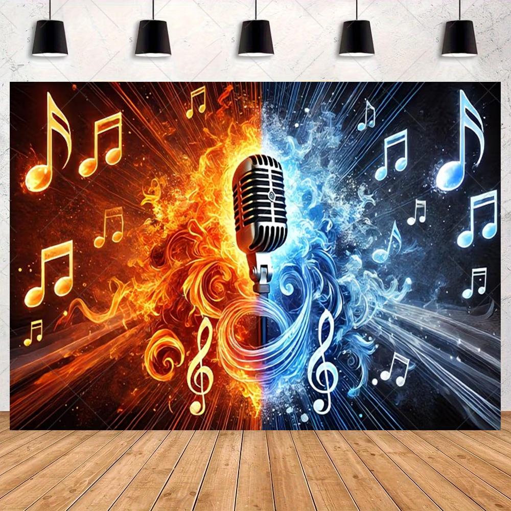 Ice and Fire Fusion Theme Backdrop Shocking Water Fire Elements Party Decoration Background Photography Studio Supplies Banner