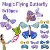 Hot Birthday Party Children Magical Flying Butterfly Flying Card Magic Props Novelty Toys