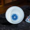 Jingdezhen Hand-Painted Antique Blue and White Underglaze Red Gaiwan