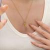 Fulu Double Full Rotation Gourd Necklace Female National Wind Titanium Steel Non-Fading Collarbone Chain