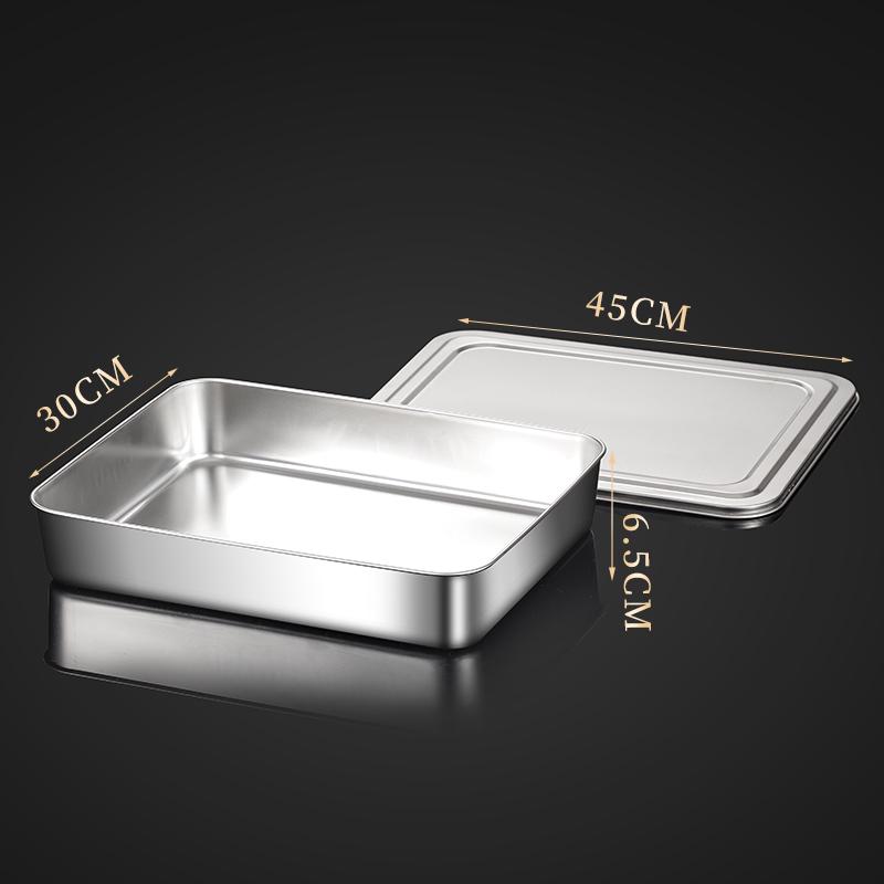 Food Grade Stainless Steel Rectangular Tray for Tiramisu or Cooked Foods