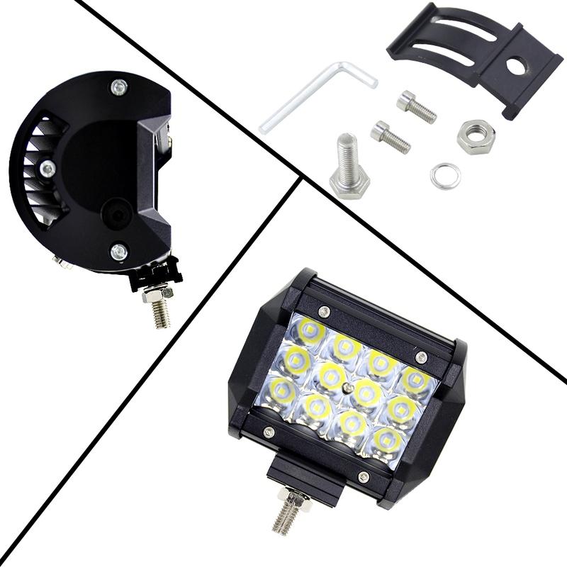 1pc White Light 4 Inch 36W Combo LED Work Light Bars Combo Beam For Driving Offroad Boat Car Tractor Truck SUV ATV 12V 24V