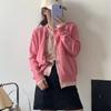 Fake Two-piece Knitted Cardigan Sweater Jacket for Women's Autumn and Winter New Round Neck Versatile Design Splicing Top for Women