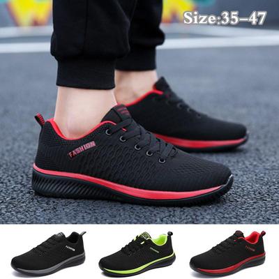 Size 45 Mens Lightweight Sneakers Gym Running Shoes Walking Sport Breathable Mesh Casual Shoes