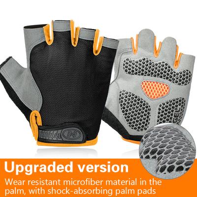 Guantes sin dedos para gimnasio profesional, Fitness, transpirables, antideslizantes, medio dedo para mujer y hombre, para verano, pesca, ciclismo, bicicleta femenina