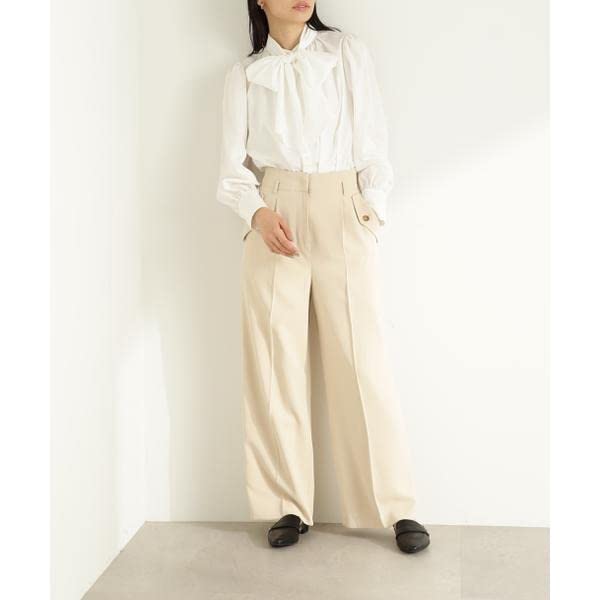 Beauty Flap Pocket Wide Pants [Natural Basic]