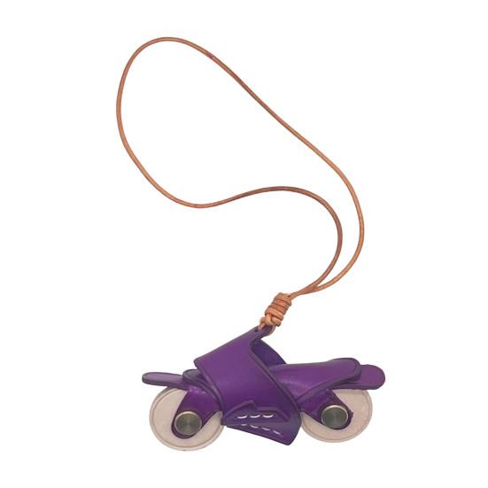 Motorcycle Bag Pendant Faux Leather Mini Motorcycle Backpack Charm Handmade Decorative Keychain Charm Gift