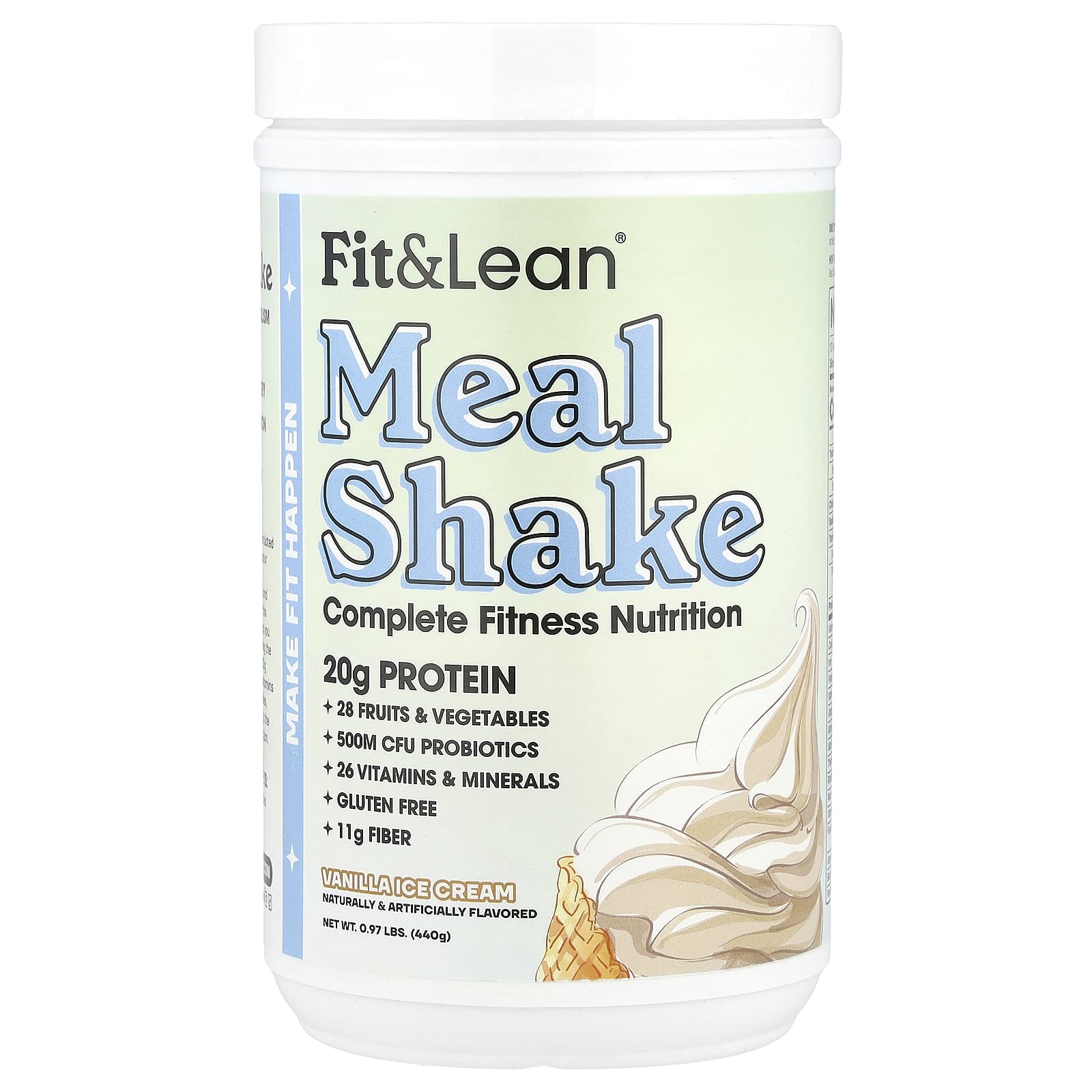 

Fit & Lean, Wheat Shake, Vanilla Ice Cream, 440G(0.97Lb)