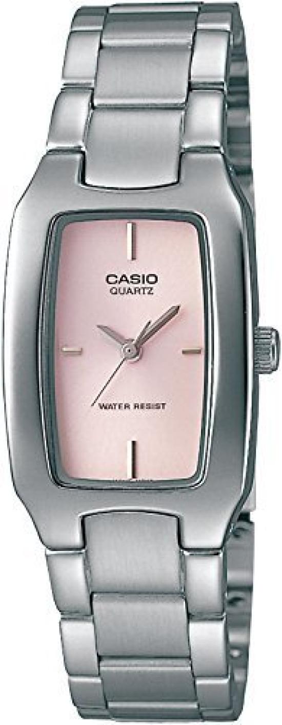 CASIO LTP-1165A-4C Quartz Tonneau Watch, Stainless