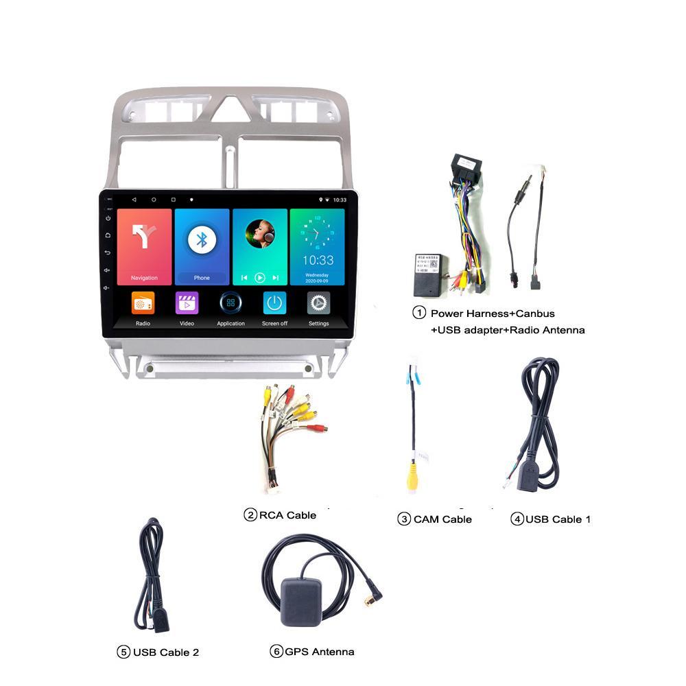 Car Radio Android Gps Navigation Player For Peugeot 307 307CC 307SW 2002-2013 Multimedia Stereo WiFi Video 2din 2 DIN Carplay 2+32GB