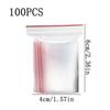 100PCS PE material small plastic bag self-sealed zipper lock bag for candy jewelry food mini storage