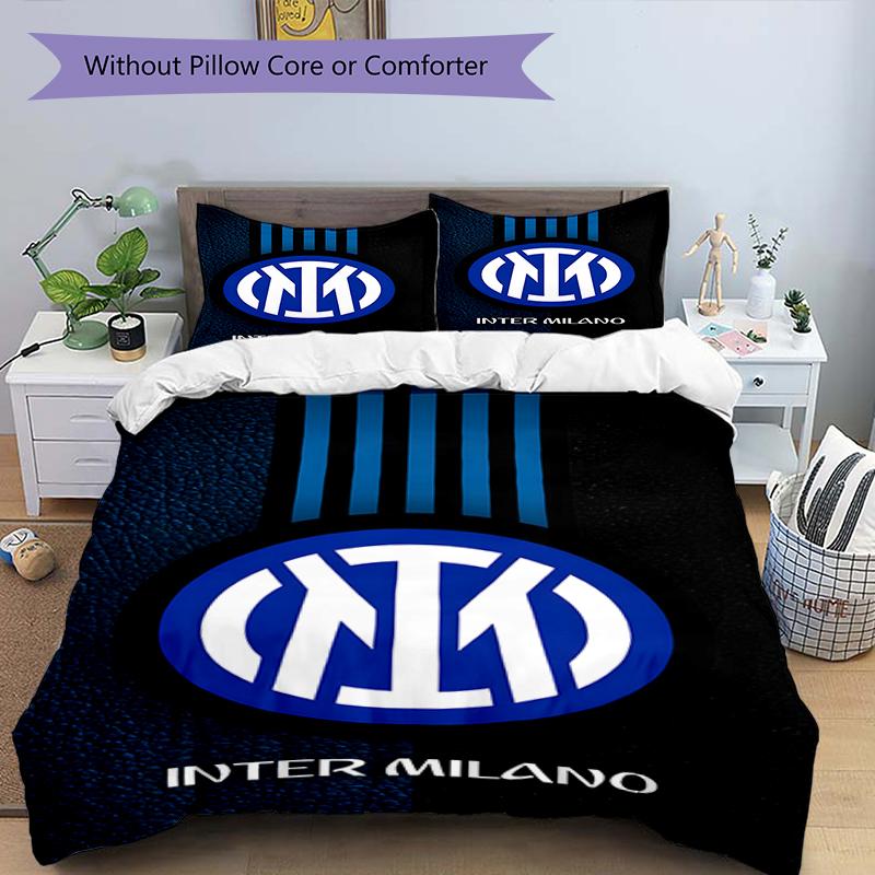 3pcs Football Team (8) Design Cover Set - HD Printed Bedding with 1 Cover and 2 Pillowcases - Perfect for Home and Dorm Decor