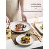 Frosted Black Melamine Dinner Plate