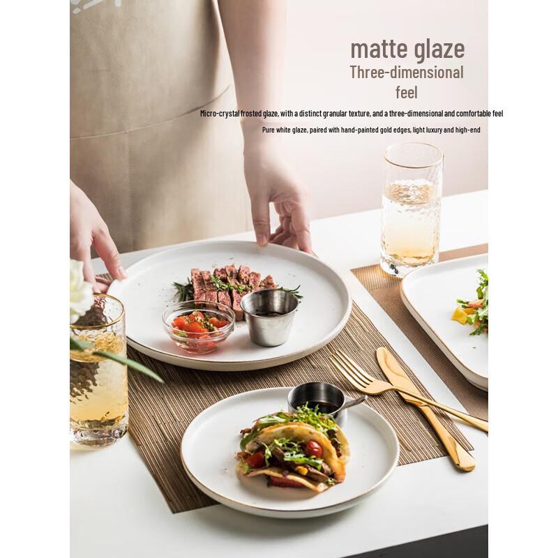 Frosted Black Melamine Dinner Plate