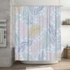 Colorful Floral Pattern Shower Curtain Waterproof Bath Decor for Bathroom Decoration Home Accessories Light Blue, Green Pink