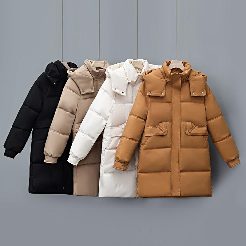 Down Cotton Jacket Women's Casual Winter Midi 2025 New Thickened Warm and Fashionable Loose Padded Jacket