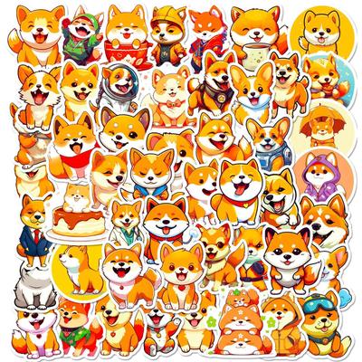 50 Daichai Aufkleber Niedlicher Shiba Inu Niedliche Cartoon Graffiti Aufkleber Daichai Täglich Kreative Graffiti