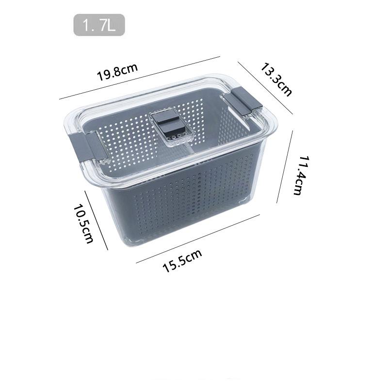 Large Capacity Refrigerator Food Crisper Vegetable Fruit Storage Box for Kitchen Draining Basket Food Seal Boxes Food Storage